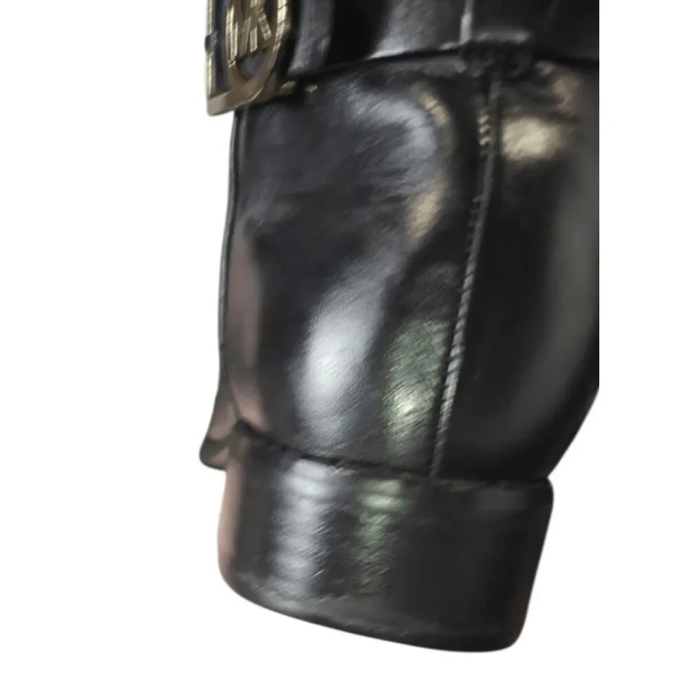 MICHAEL KORS Bryce Black Panel Leather Over The Knee Boot Size 8.5M